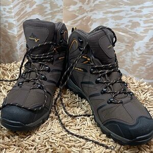 Men's Dark Brown and Black Boots by SOFTSHELL